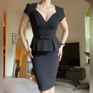 STOP STARING Black Obsession Dress Medium Dita van Teese Pinup Bombshell Wiggle